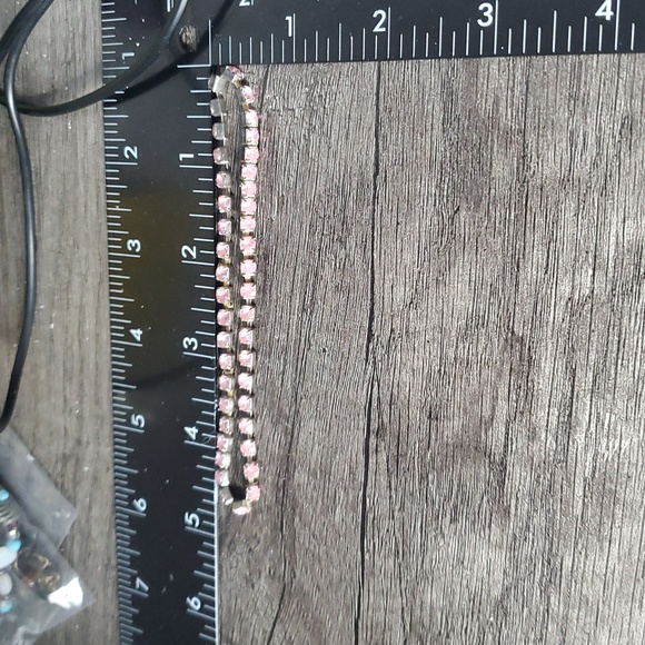 Pink Starfire Crystal Anklet B3023 - Picture 3 of 3